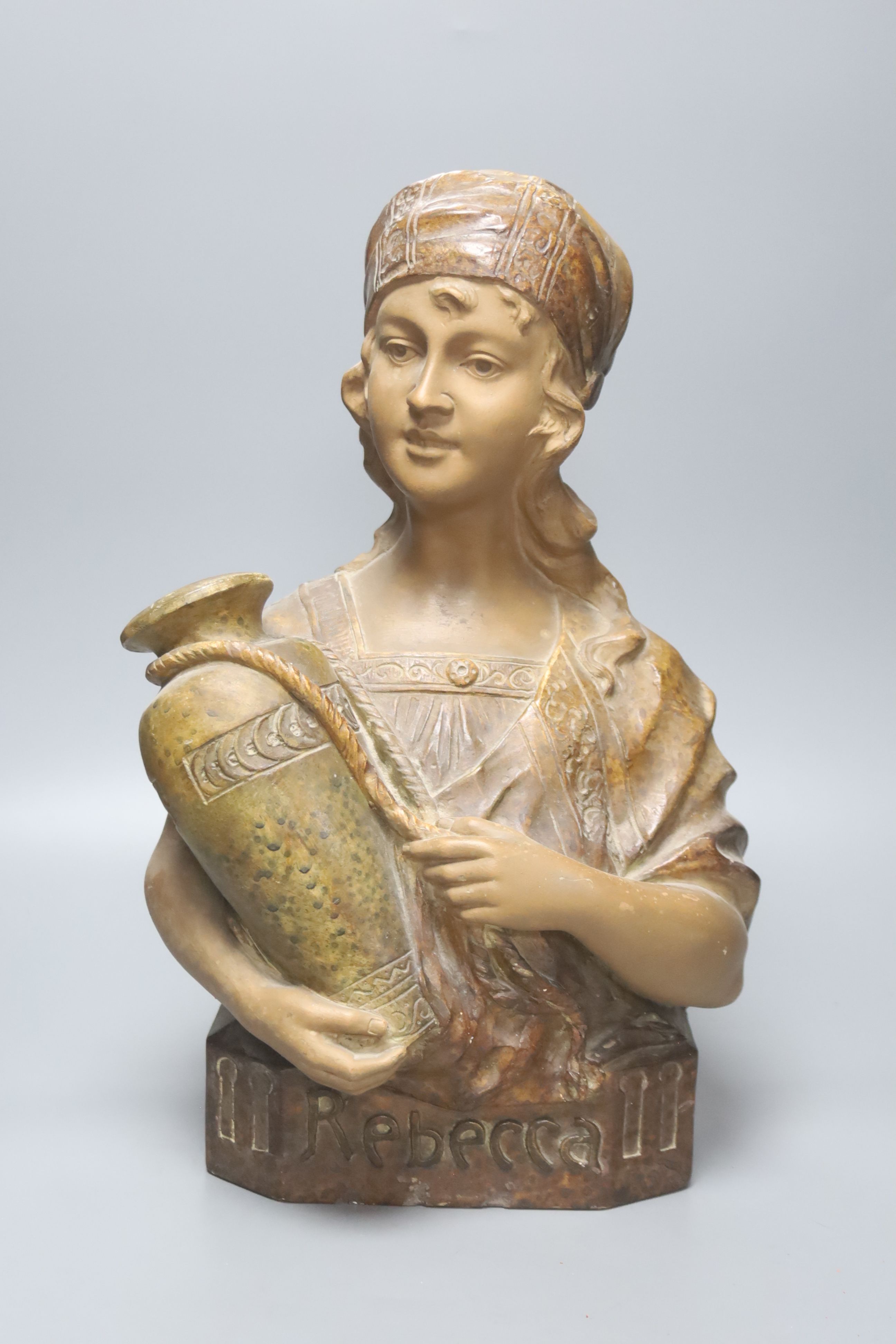 A terracotta bust 'Rebecca'